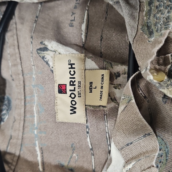 Woolrich Brown Casual Button Down Shirt with Nautical Pattern - Picture 5 of 7